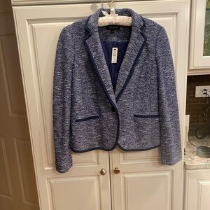 Talbots Women's Navy Textured Blazer